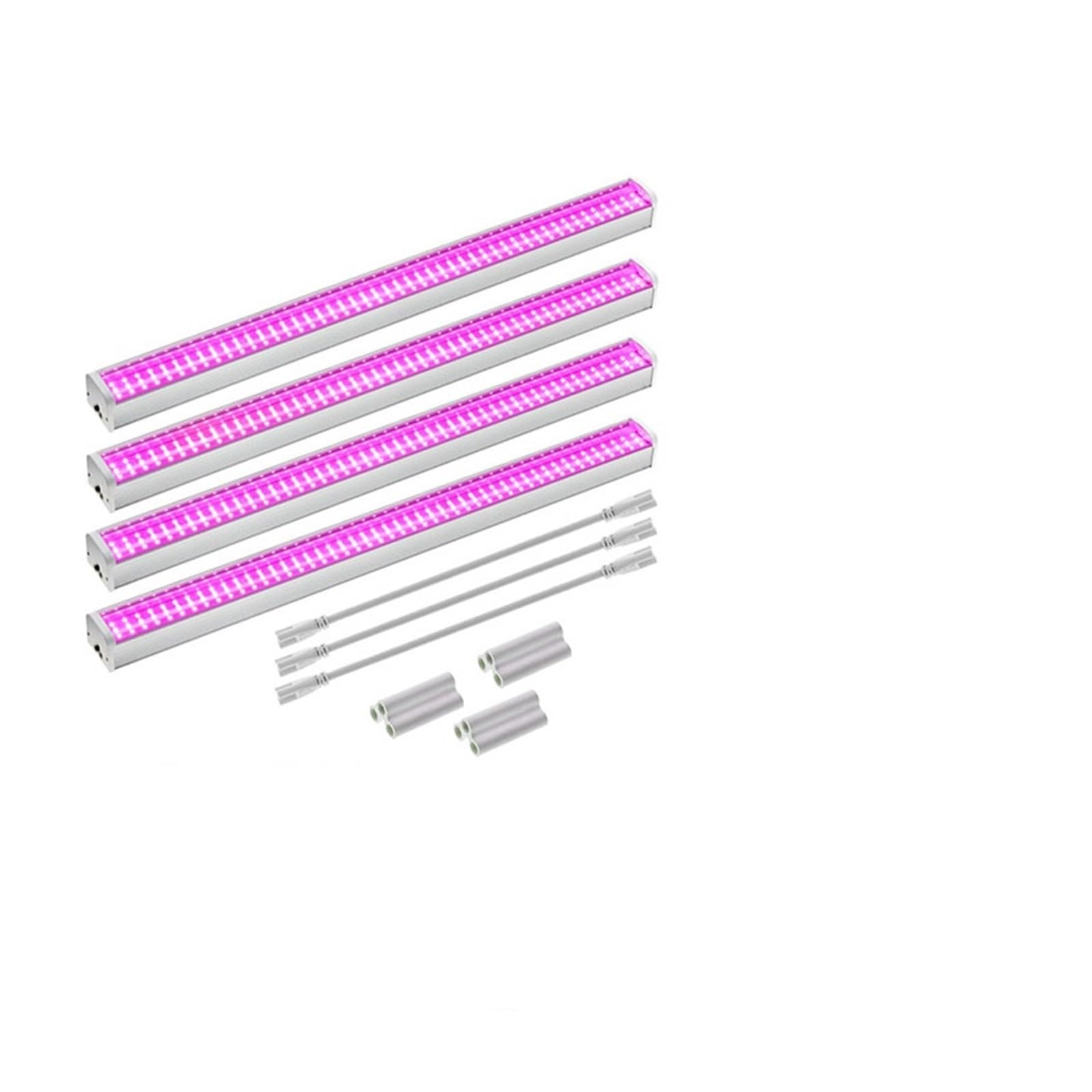 Pełne spektrum światła do uprawy lampy LED roślin światło o wysokiej wydajności świetlnej Phytolamp sadzonek kwiatów Oświetlacz ogrodniczy(4Pcs Pink Light,PLUG_WITHOUT TIMER)
