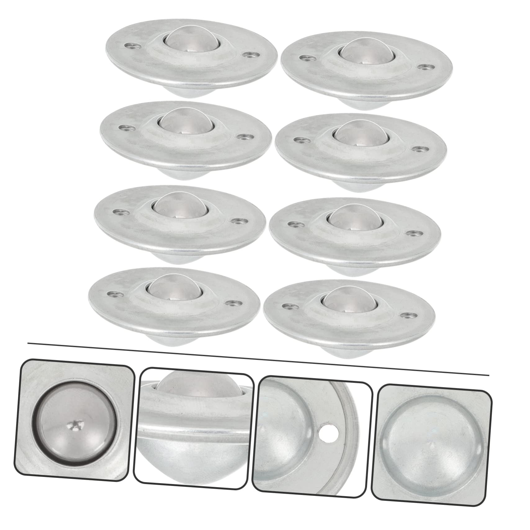 CHILDWEET 8pcs Universal Ball Caster Steel Ball Swivel Casters Rotation Ball Casters Steel Ball Bearing Swivel Caster Wheels Swivel Caster Roller Rotation Casters Roller Bearings Roller Ball