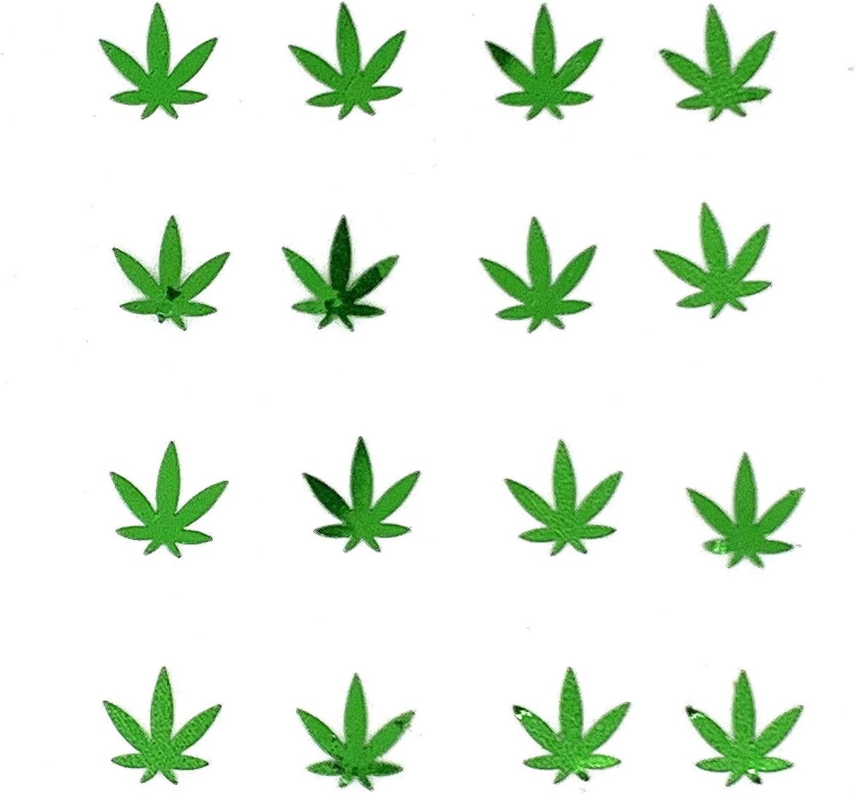 Confetti Marijuana Leaf 3/8" Green - Retail Pack #9713 QS0
