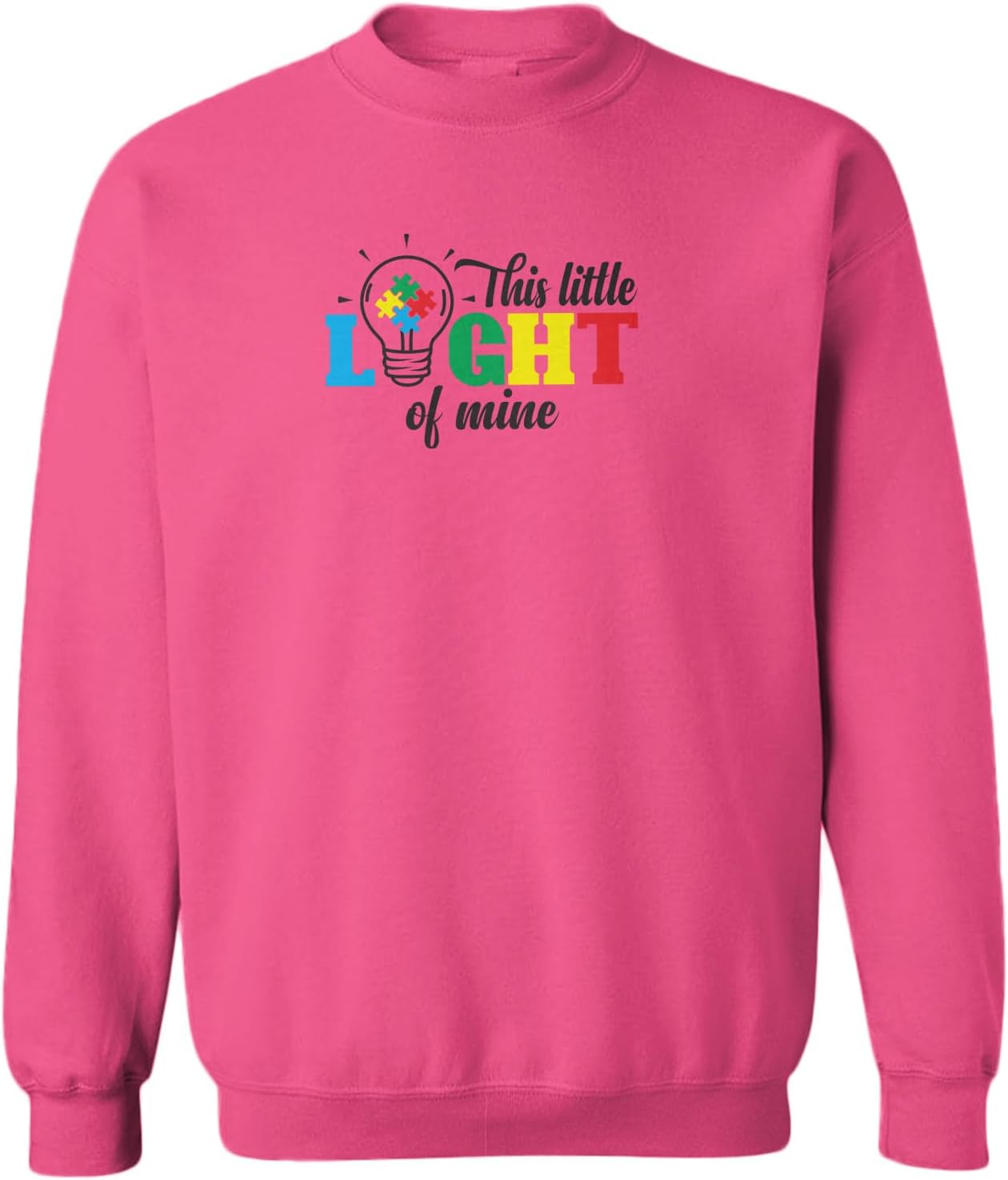Tcombo This Little Light Of Mine - Autism Love Toddler Fleece Crewneck Sweater