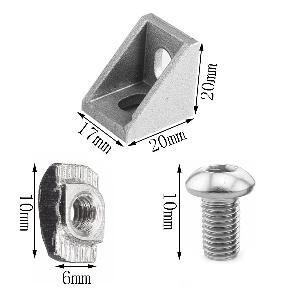 Accessori Per Profili, Staffa Angolare In Alluminio A 90 Gradi Per Interni, Fornitura Di Staffe Angolari A 120 Gradi - Foto 6
