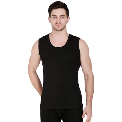 Splash Men's Slim Fit Thermals (6E-8C81-RZBV_Black_2XL)