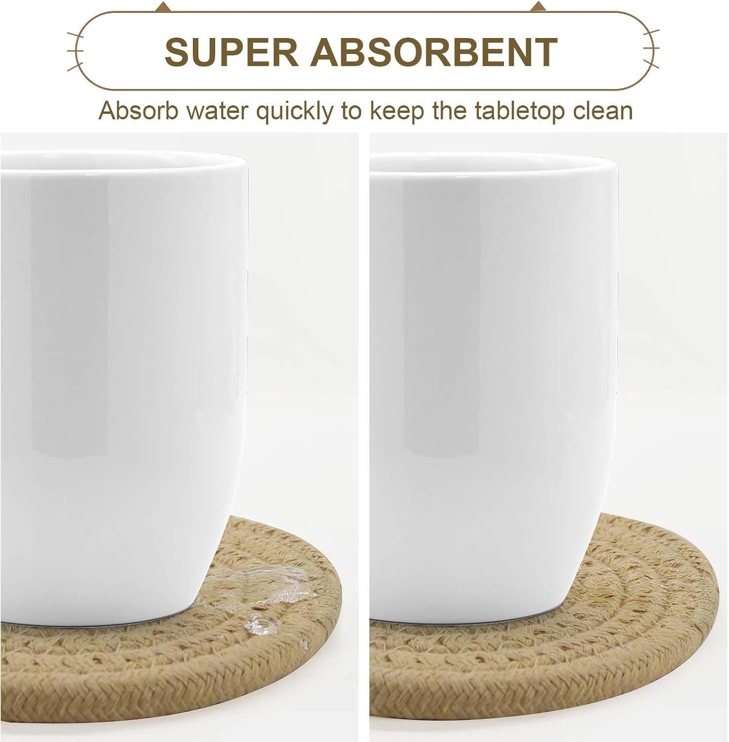 Cotton Woven Drink Coasters Set of 4 for Kinds of Cups