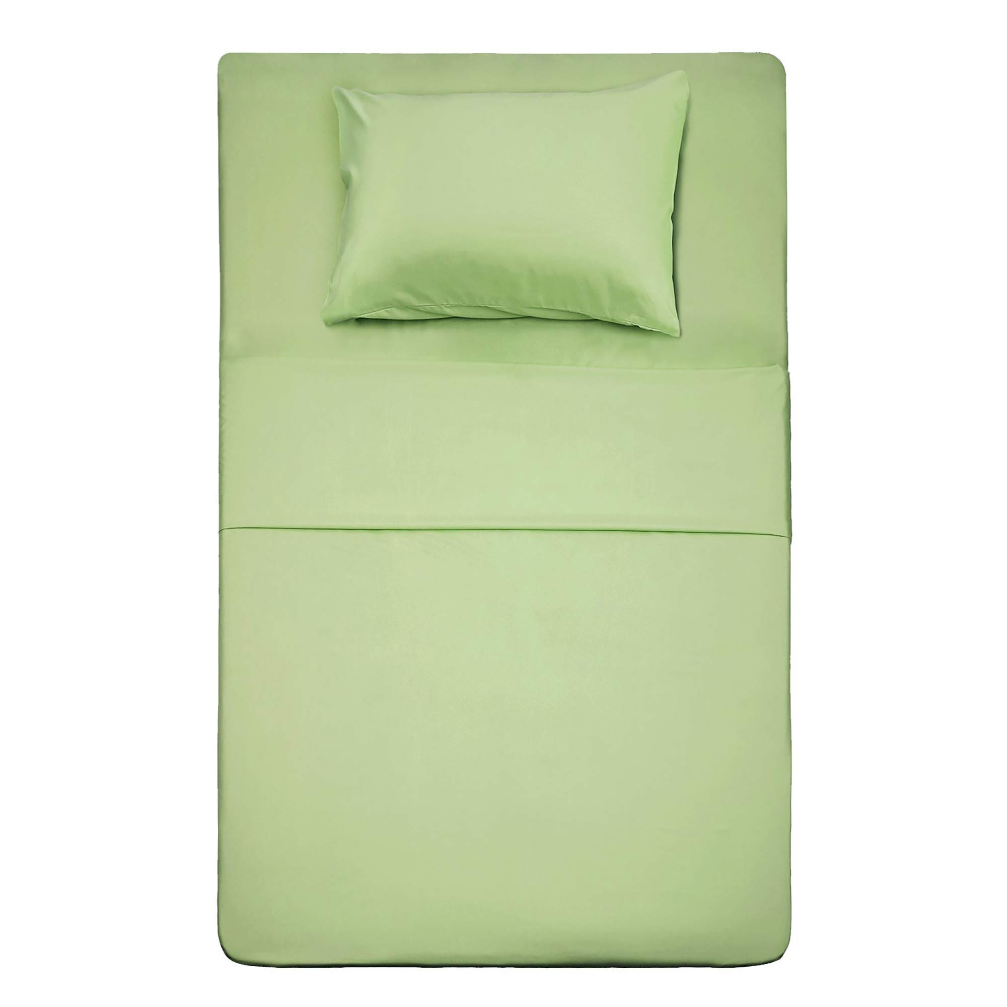 Best Season Bed Sheet Set - 1 Flat Sheet,1 Fitted Sheet and 1 Pillow Cases, Extra Soft Luxury Bedding Set,Deep Pockets,Wrinkle,Fade Resistant - Hypoallergenic- 3 Piece (Twin,Sage)