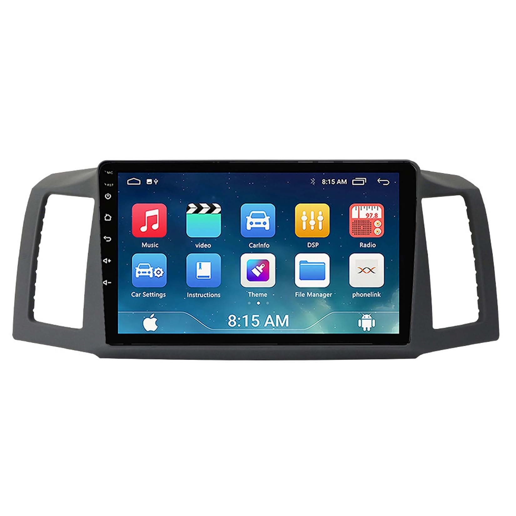Autoradio 2 DIN CarPlay écran tactile 10 pouces pour Jeep
