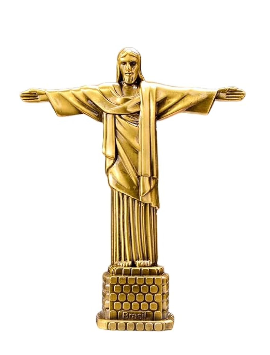 1pcs 18cm Metal Brazil Crist Redentor Jesus Figurine Christ the Redeemer Statue Jesus Christ Statue Catholic Gift Home Decor