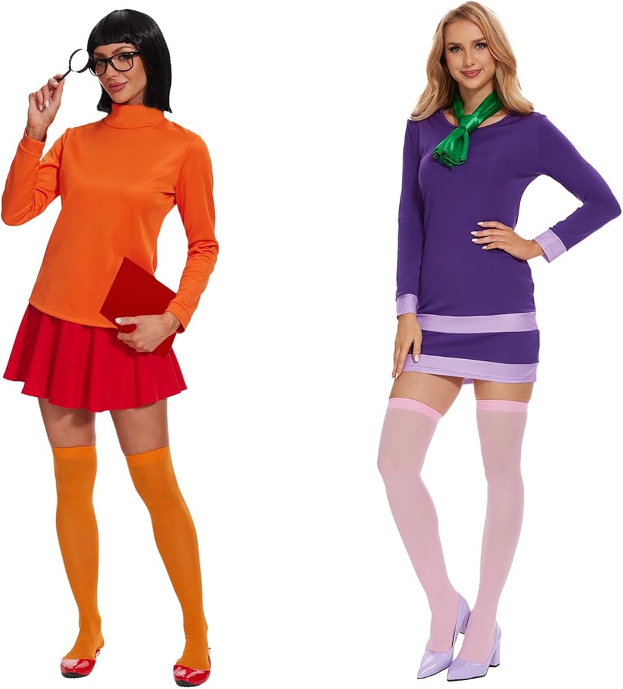 Scooby-Doo コスプレフルセット　ヴェルマとダフネ Amazon.com: Gumyawl Velma(XXL) and Daphne(XXL) adult Costume