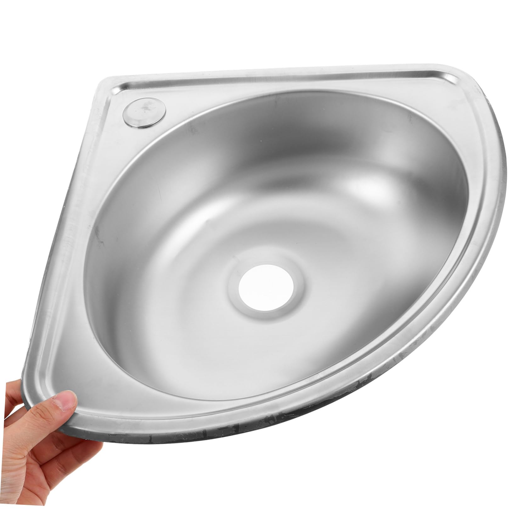 GANAZONO Fregadero Camper de Acero Inoxidable Pequeño, Diseño Multifuncional Seno, Adecuado para Motorhomes y Cocinas Pequeñas, Material Resistente y Compacto Estilo Aleatorio