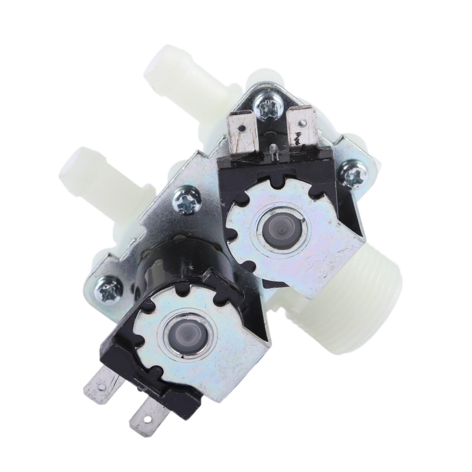 EEZII DN20 G3/4 1 In 2 DC 12V 24V AC 220V Pressure Dual Electric Water Inlet Solenoid Valve Normally Close For Washing Machine(DC12V)