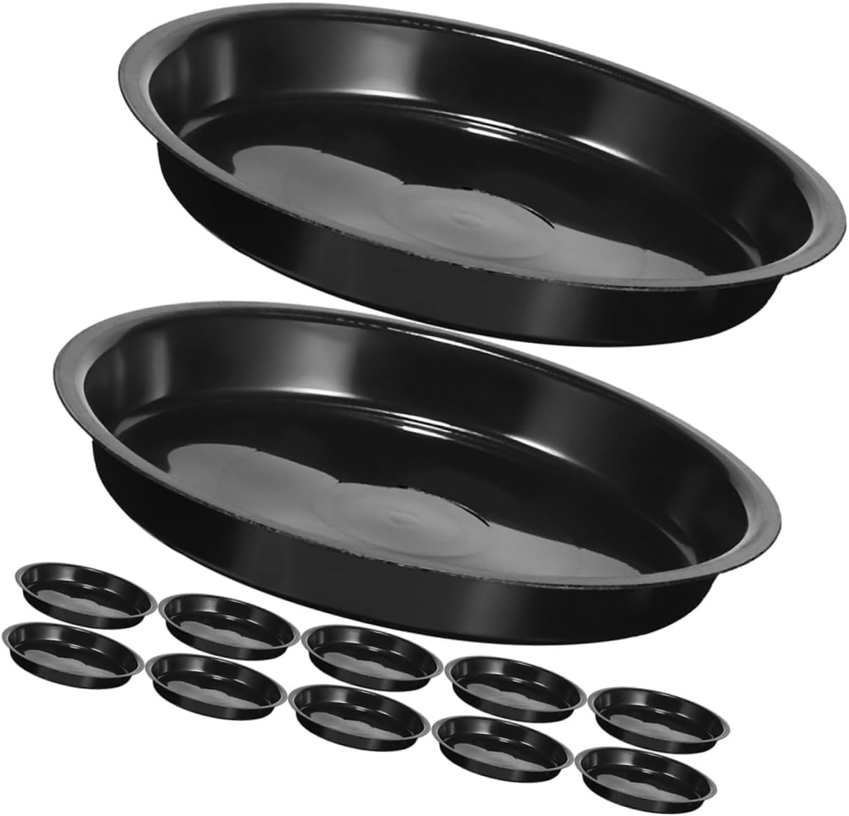 Mipcase 64pcs Plant Saucer Tray Thick Round Flower Pot Drip Trays for Use and Plant Plates for Catching Water from Potted