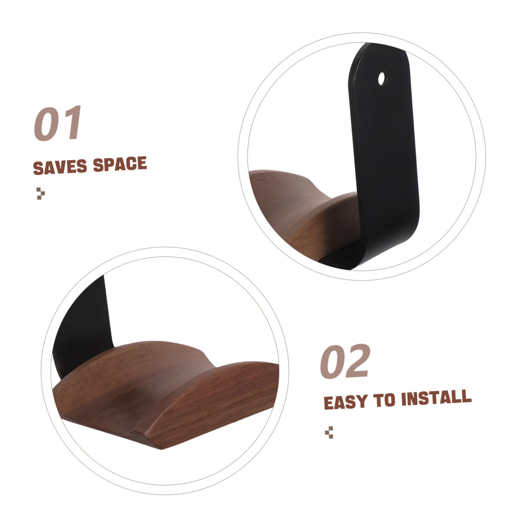 Headphone Rack Wandhalterung aus Holz Platzsparender Kopfhörerhalter für Gaming Büro und Zuhause Stabiler Headset Haken für Organisierte Aufbewahrung und Komfort