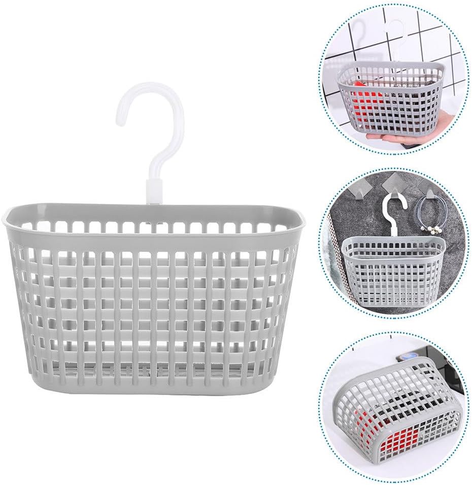 Luxshiny Rotating Hanging Basket with Hooks 6-Pack 7.08X4.13X3.74 Inch Wall Mounted Plastic Shower Basket Kitchen Storage Organizer Space-Saving Home & Bathroom