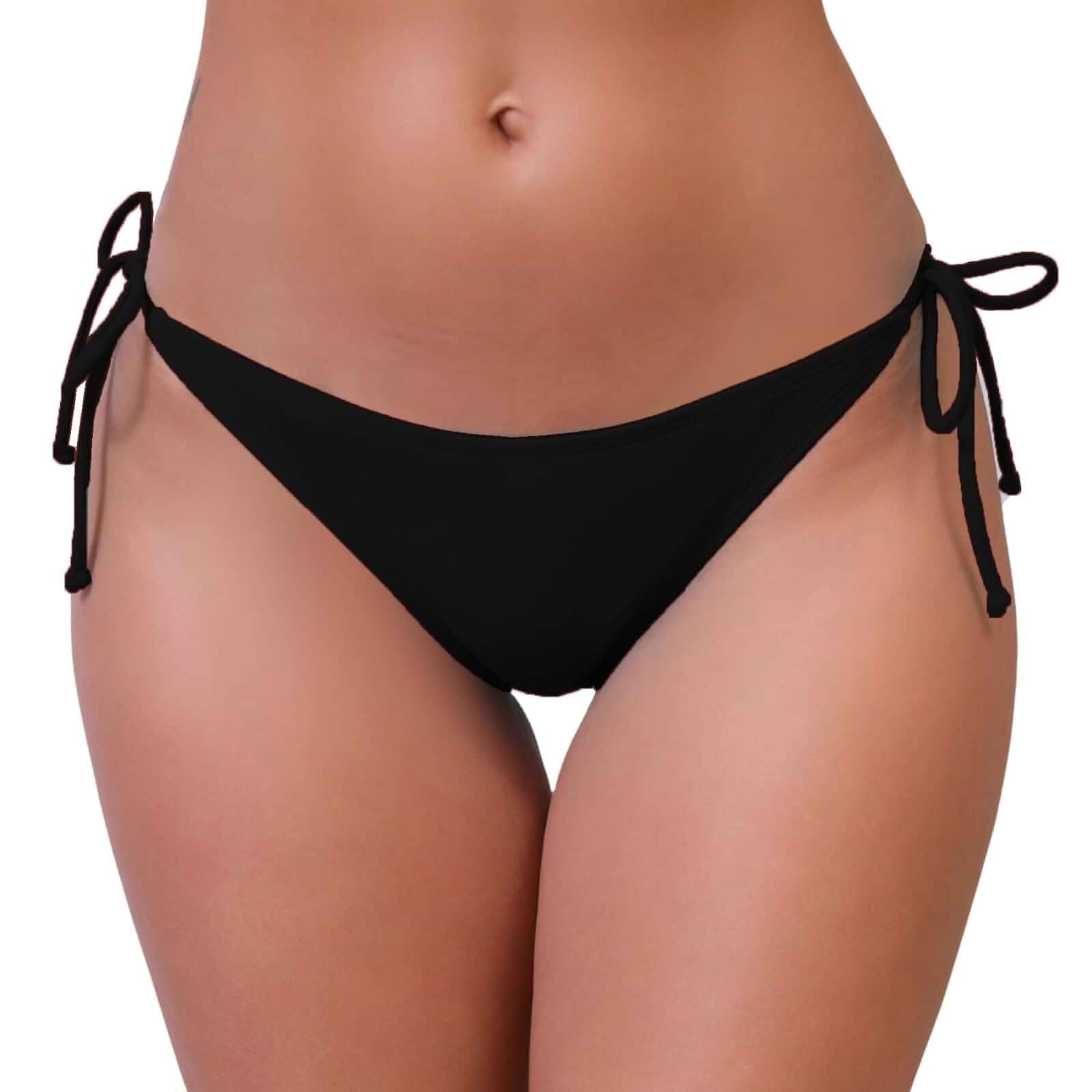 Halcurt Women's Low Rise Swim Bikini Tie Side Cheecky Swimsuit Bottoms Full Lining, Sexy Brazilian Swimsuit Bottoms, Quick Dry, Bottoms Only, For Swimming Surfing Snorkeling Diving
