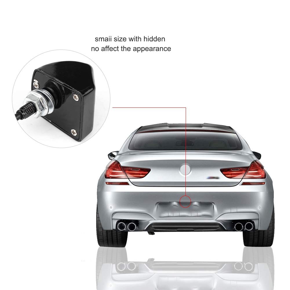 Telecamera di Backup IP67 170 Gradi Telecamera per retromarcia per autoveicoli grandangolari Impermeabile Parcheggio Visione CCD Universale per Tutte Le Auto 12V DC(Bianco)
