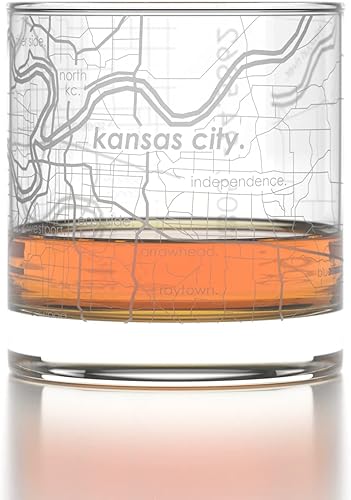 Vista 14 de Well Told Vaso grabado de Washington DC Map Rocks, vidrio de whisky antiguo (11 onzas, transparente), regalo para los amantes del whisky 147-Claro