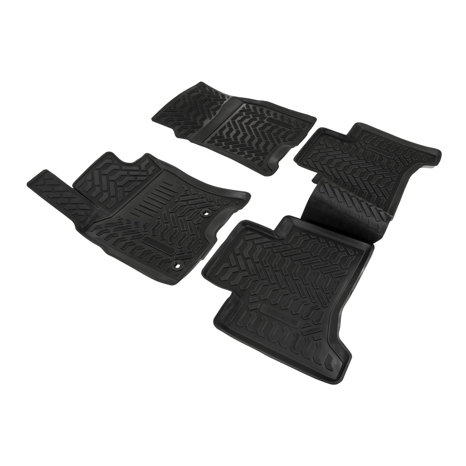 J&J AUTOMOTIVE 3D Tapis de Sol en Caoutchouc sur Mesure pour Toyota Land Cruiser J120 2003-2009, Premium, Bord Haut, Noir, Antidérapant, Toutes Saisons