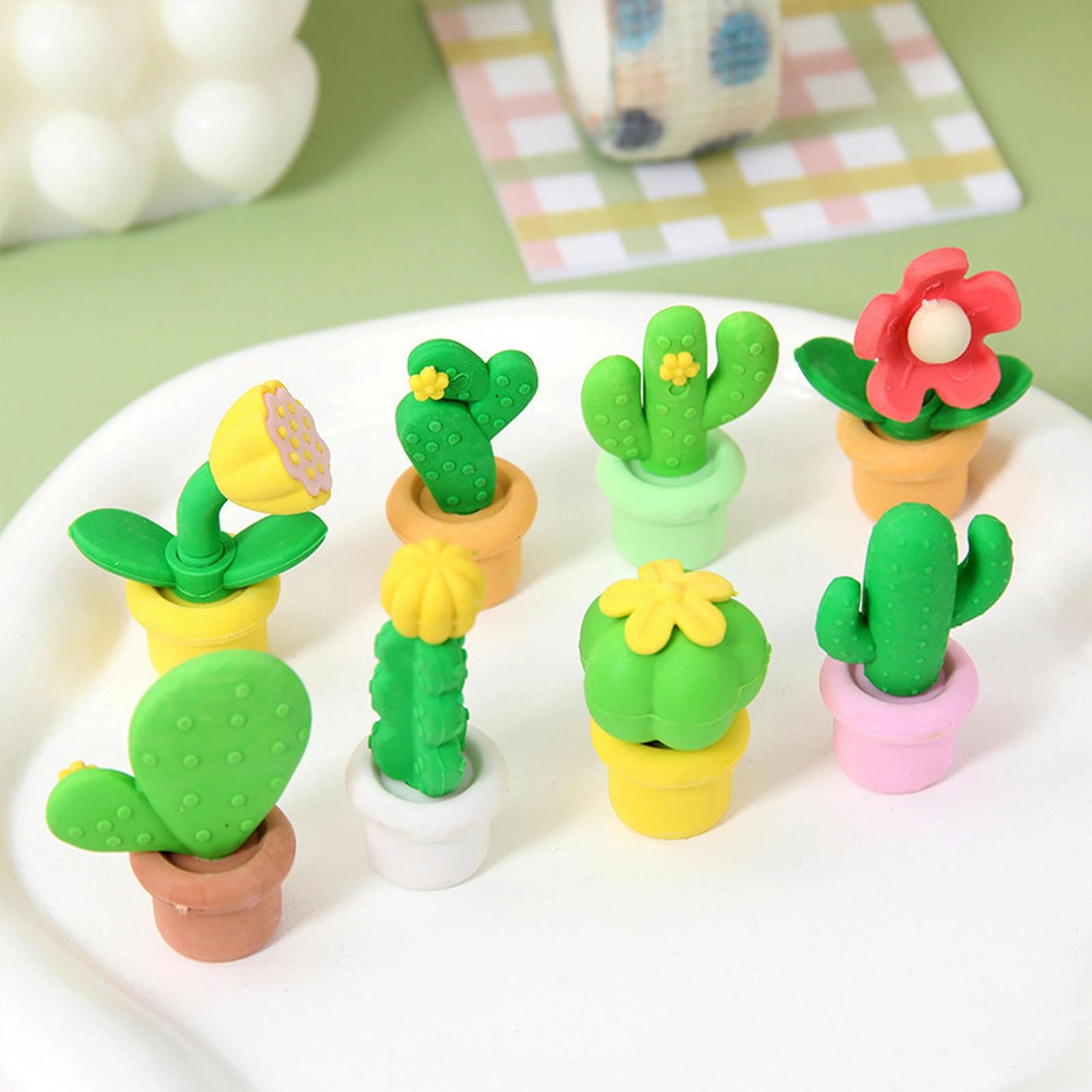 サボテン消しゴム Amazon.co.jp: 多肉植物の鉢植え型消しゴム、かわいいサボテン消しゴム