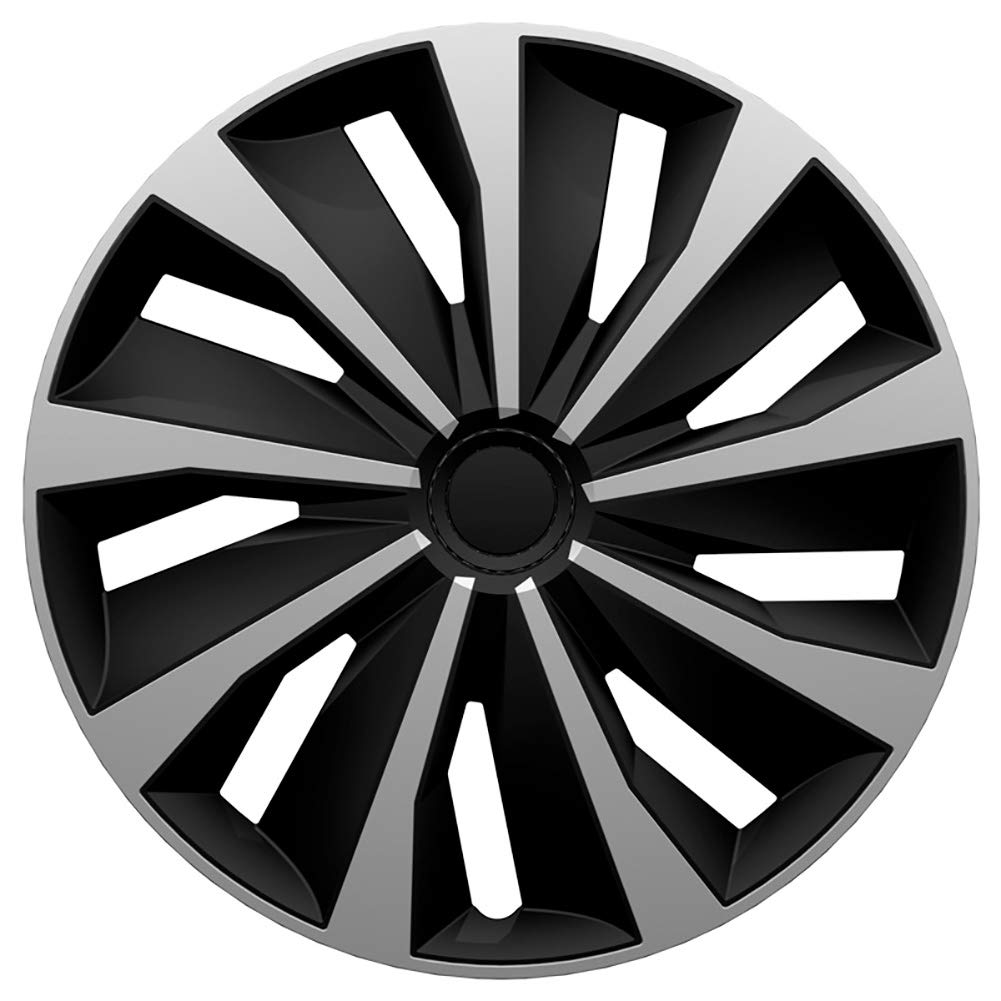 AutoStyle Set of 4 wheel covers Grip 15-inch silver/black