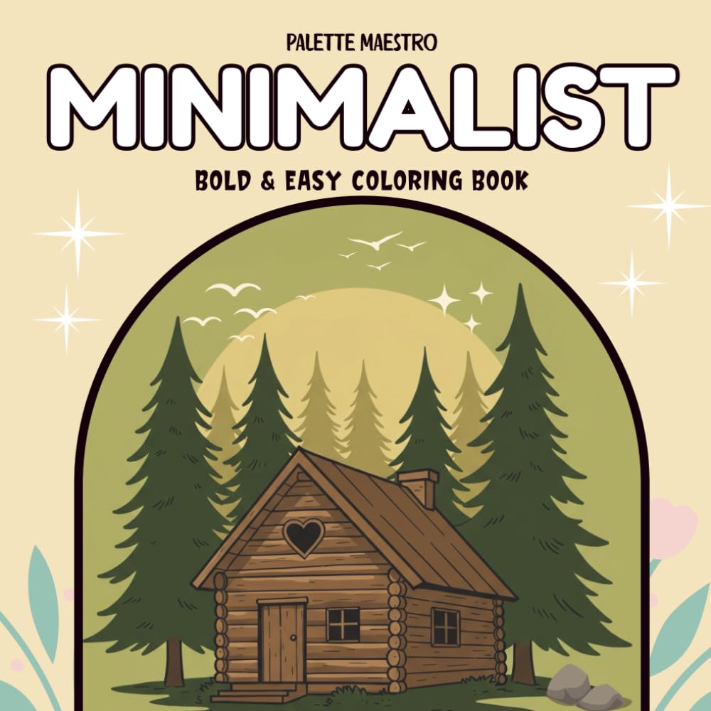 Minimalist Coloring Book: 50 Bold and Easy Designs for Adults and Teens to Relax, Focus, and Enjoy Creative Simplicity