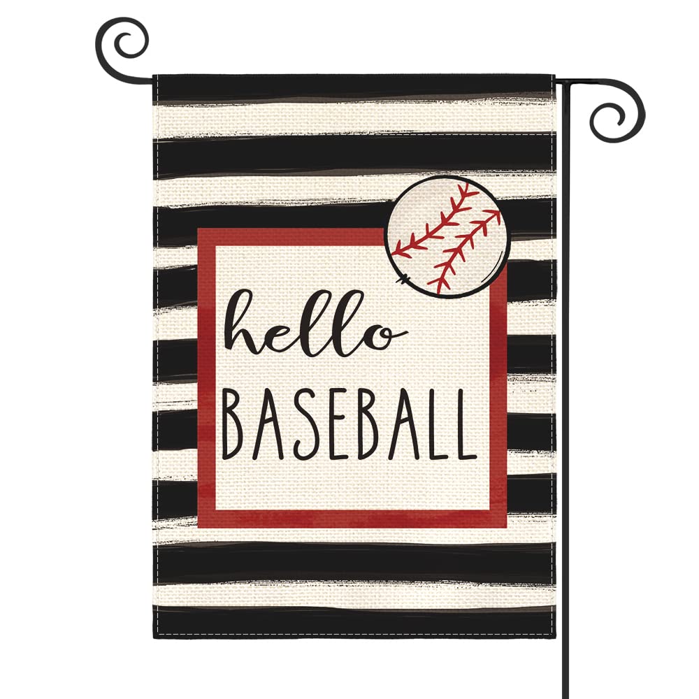 Photo 1 of **NON REFUNDABLE BUNDLE***
AVOIN Watercolor Stripes Hello Baseball Garden Flag Vertical Double Sided, Sports Holiday Yard Outdoor Decoration 12.5 x 18 Inch (5 Pack)