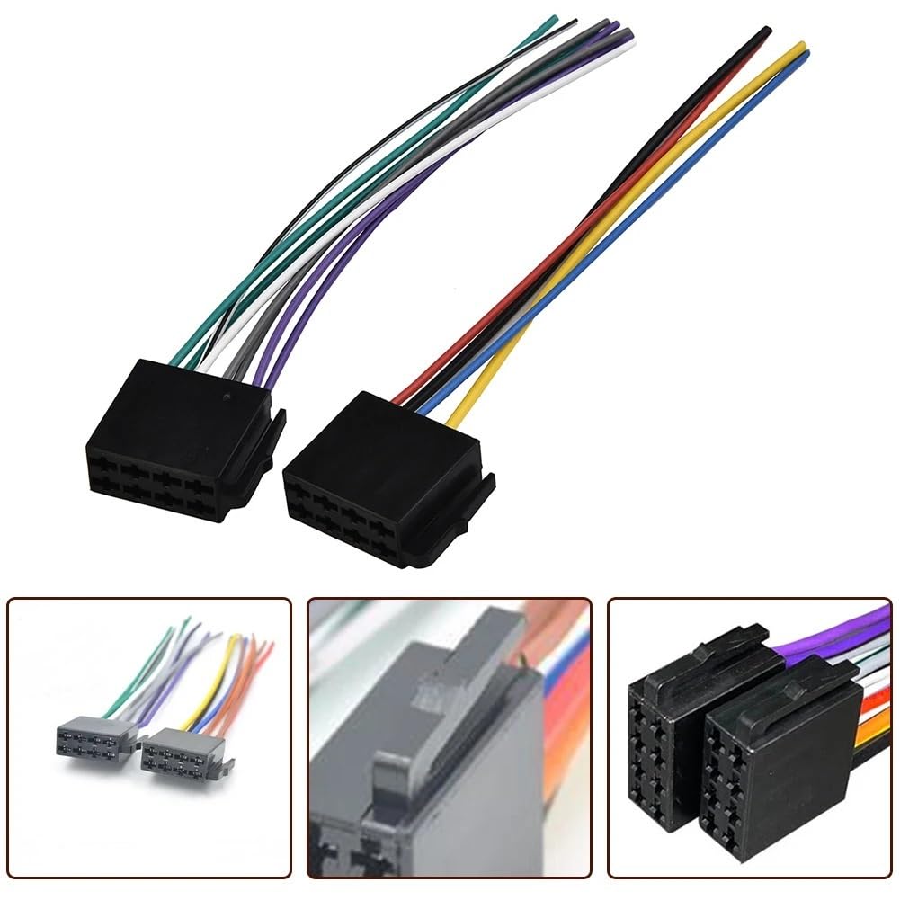 Conector coche Adaptador de cable ISO radio estéreo de coche