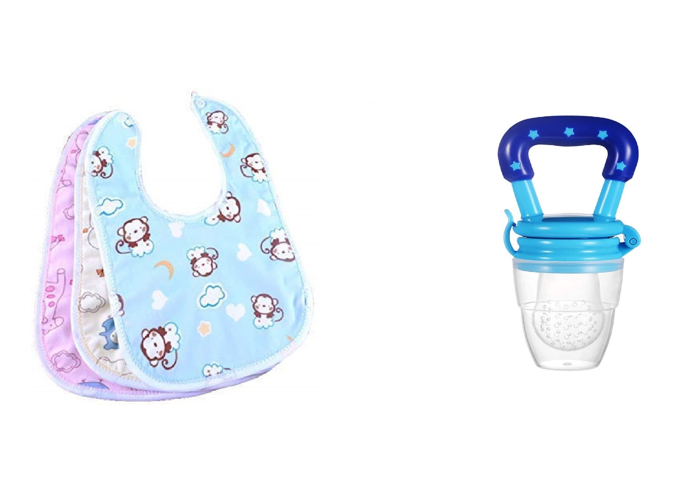 ANTIL'S 3pcs Waterproof Baby Bib/Apron & 1 Pcs Fruit Feeder Combo Pack-picture-19