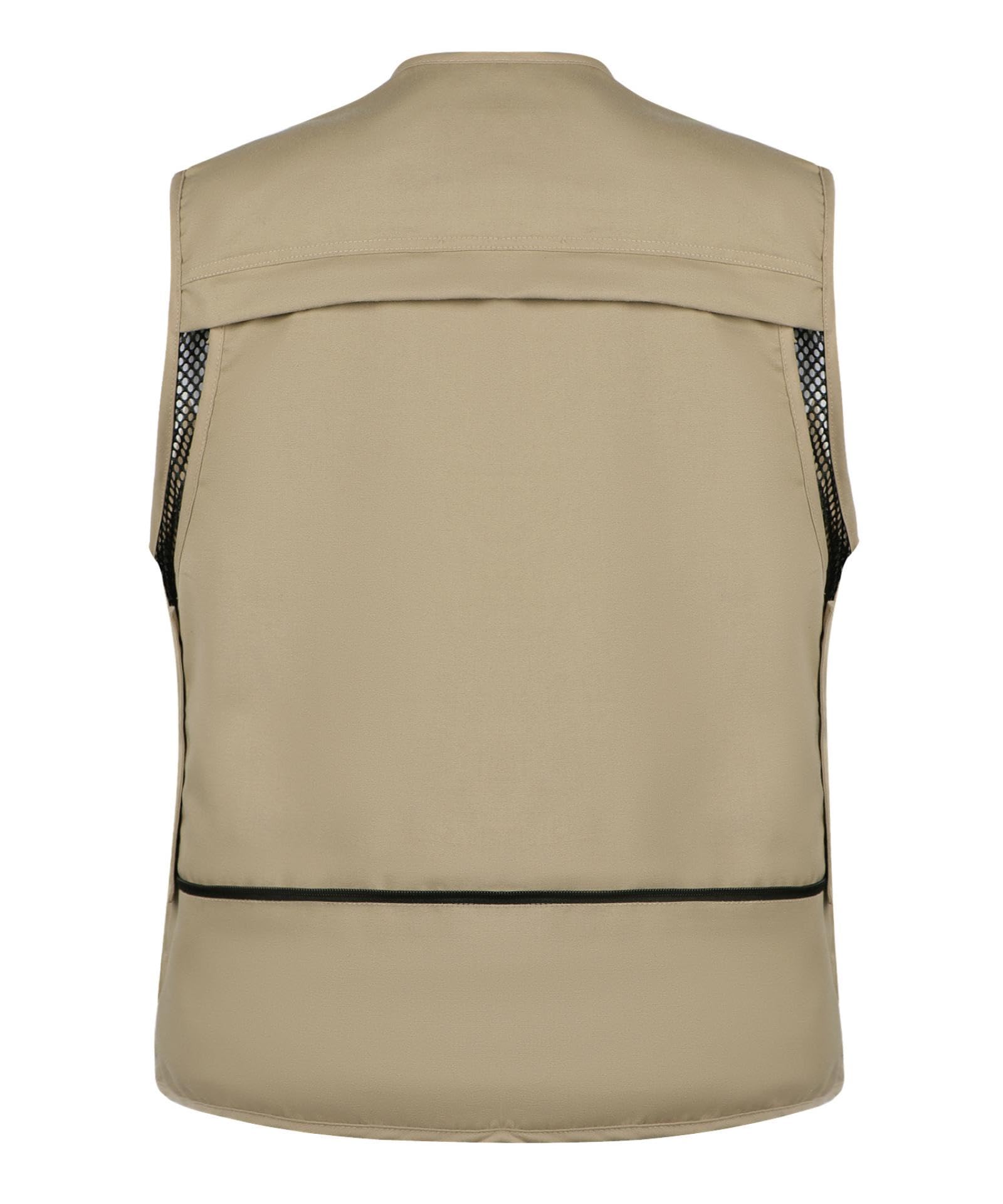 Chalecos Vest Chaleco Multibolsillos para Hombre Chaleco para Fotografía Al Aire Libre Pesca Hebilla De Cobre