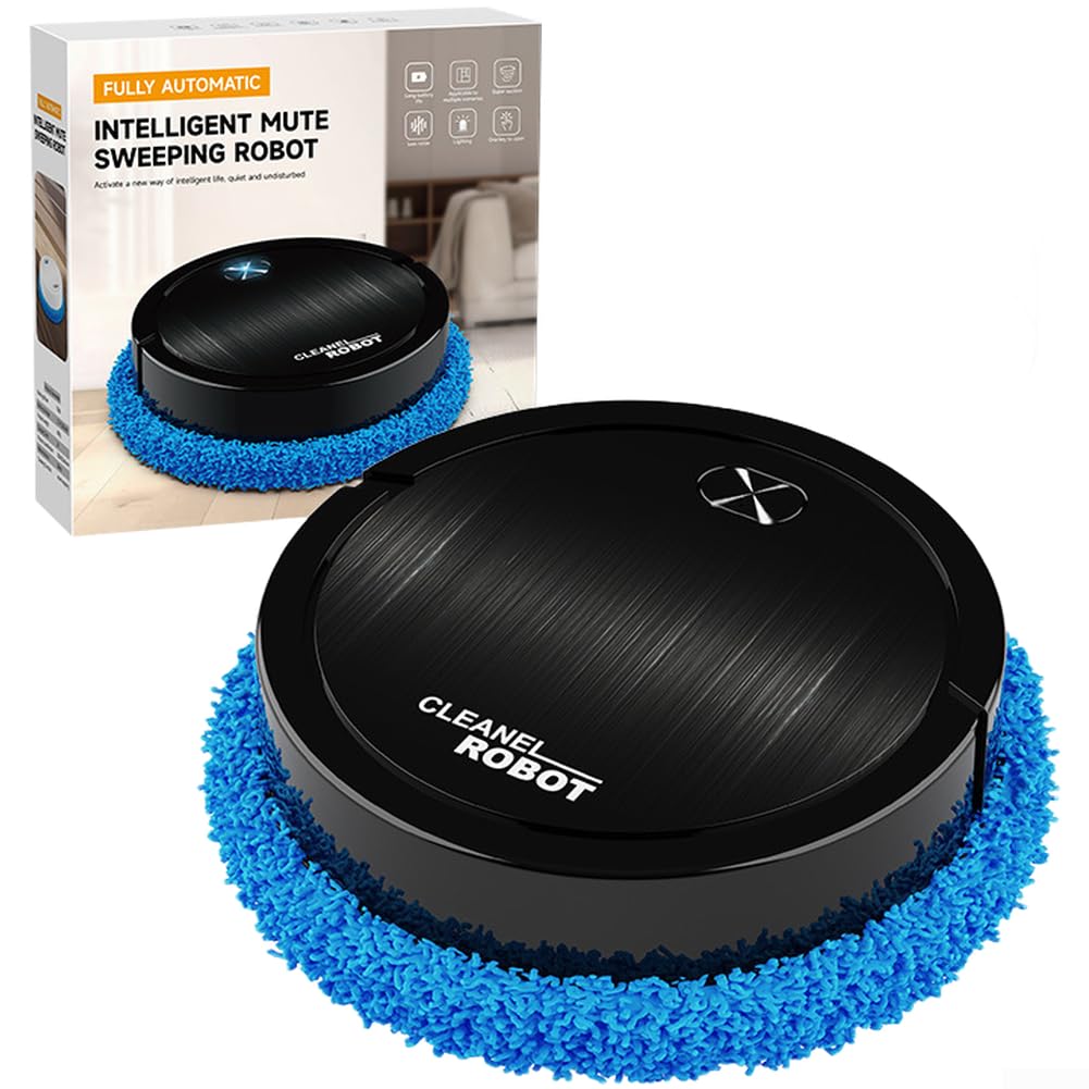 Robot de nettoyage automatique Pumixiy 8688 noir pour sols durs de maison