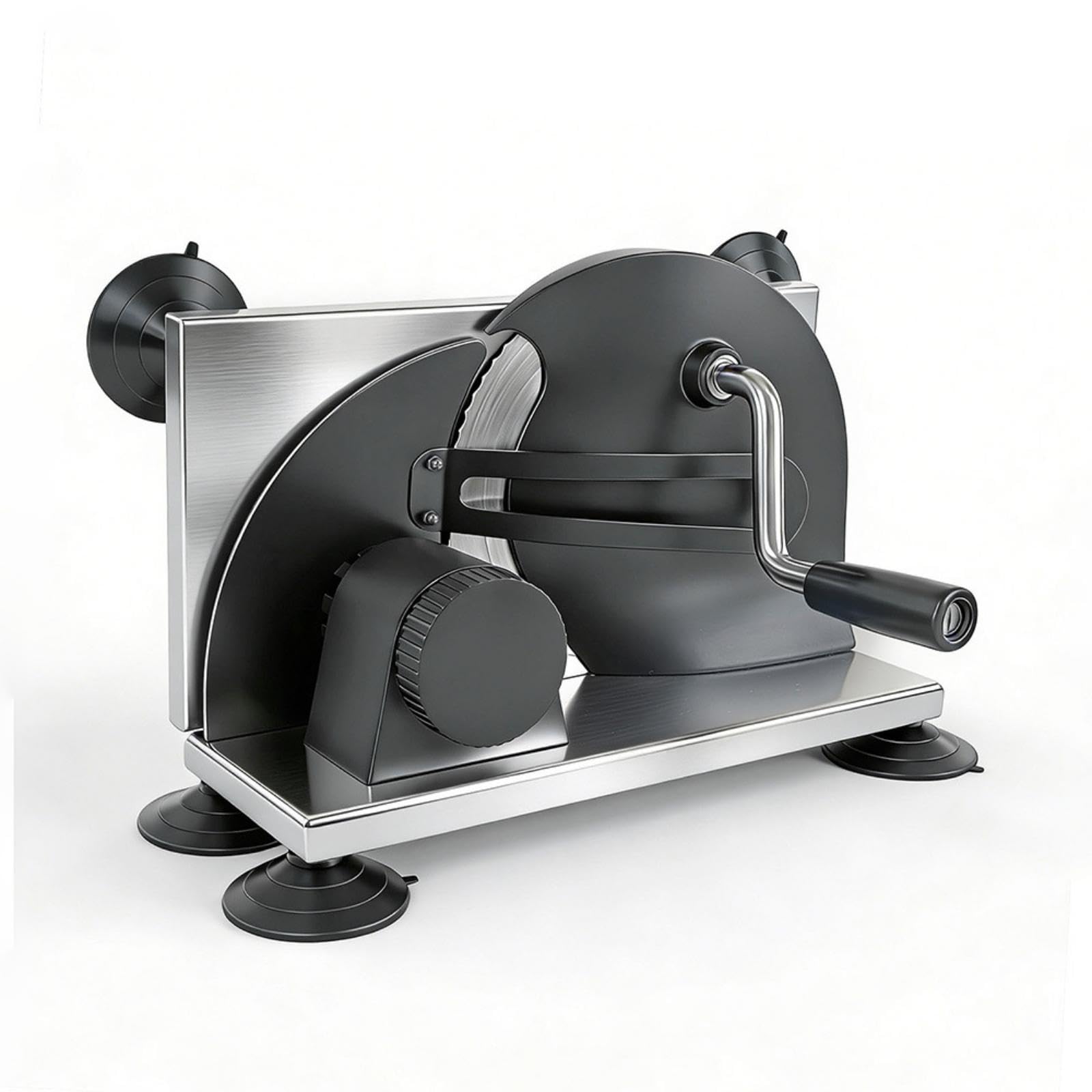 Hand Crank Bread Slicing Machine Stainless Steel Manual | Hand Crank Bread Slicing Machine Stainless Steel Manual Suction Cup Feet Kitchen Tool Aluminum Alloy Other-picture-17