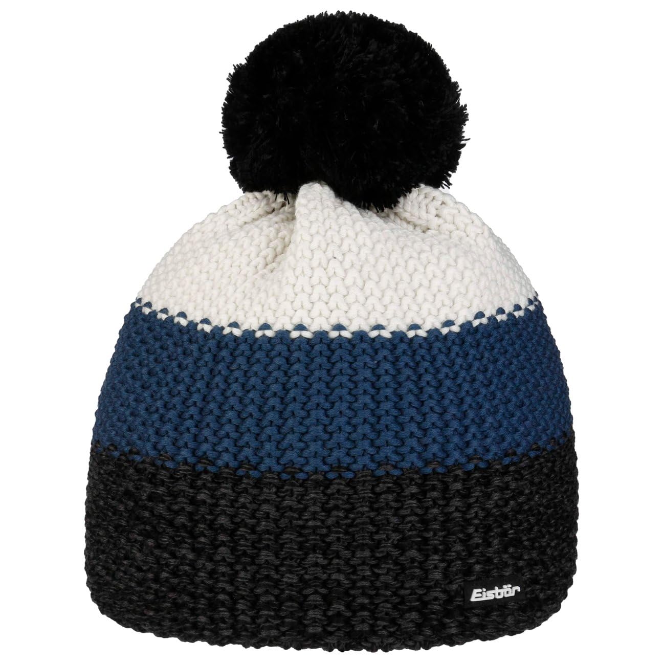 Eisbär Gorro Beanie Star Pompón RL Mujer/Hombre - Made in The EU con de Invierno Esquiar Forro, Forro otoño/Invierno