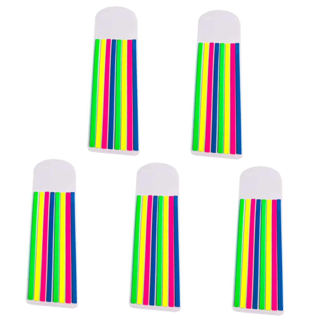 SHINEOFI 20juegos Tiras Fluorescentes Para Páginas Tiras De Color Para y Marcadores De Página y Largos Para y