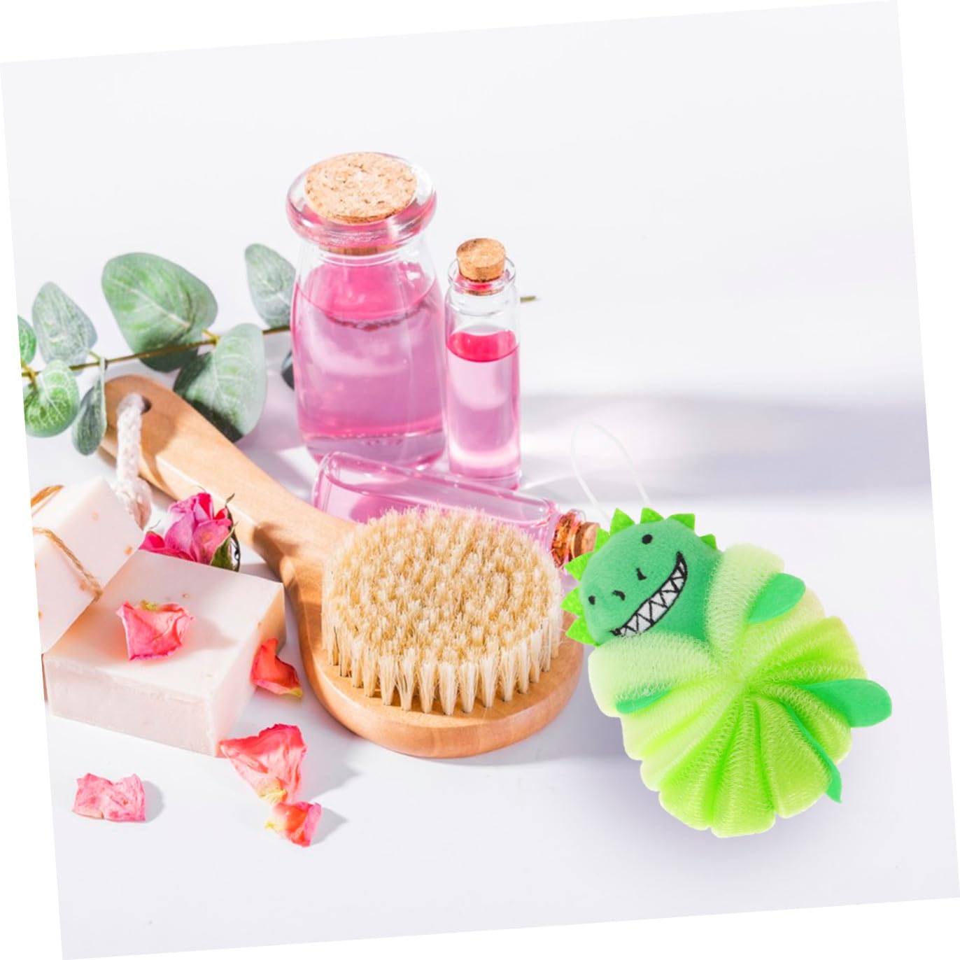 4 Bolas de Baño Exfoliantes para Niños, Esponjas Suaves de Pe para Ducha, Fácil Uso y Limpieza del Cuerpo Baño, Paquete de 4 Piezas