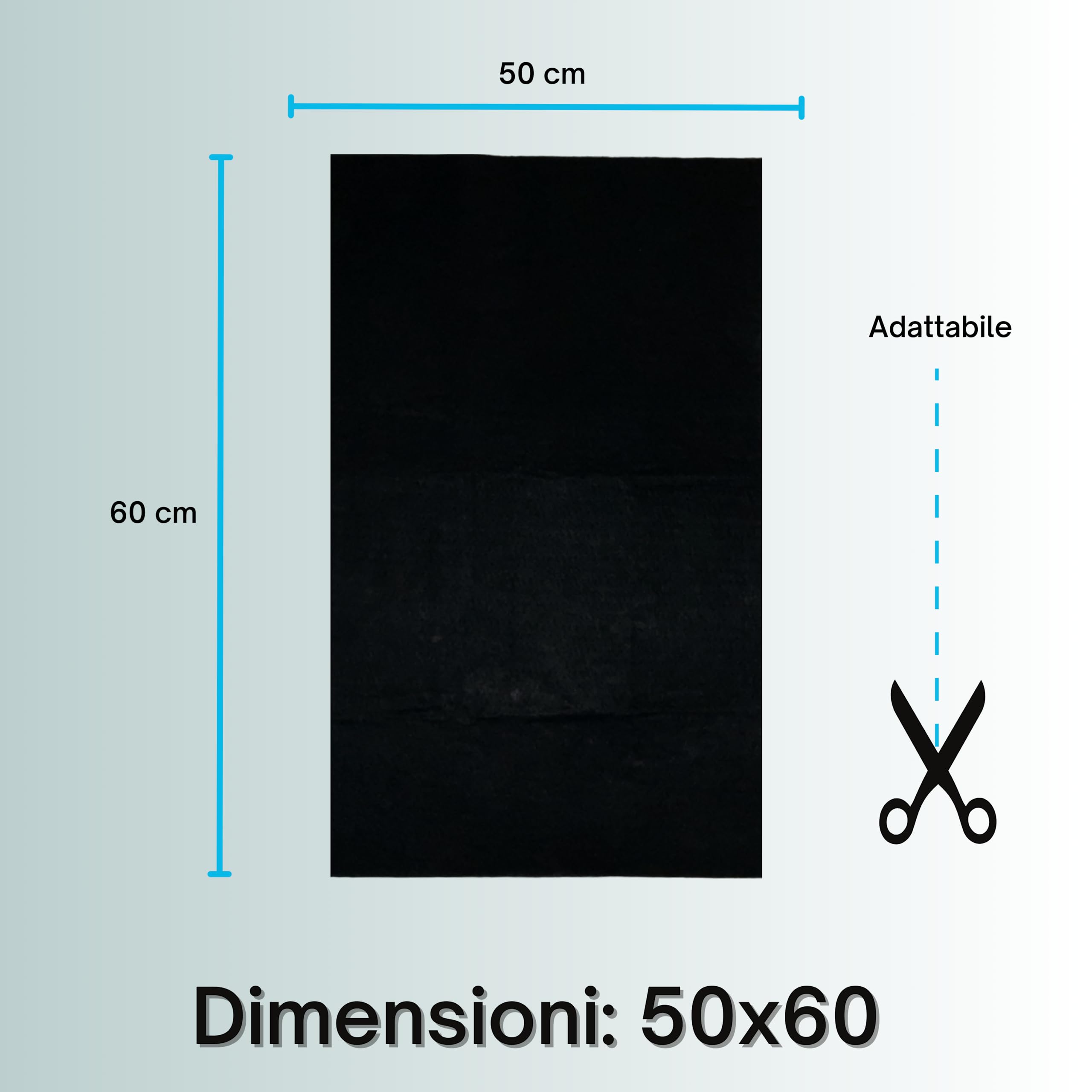 EKULÀ Filtro Cappa Cucina Carboni Attivi Universale, Magic Air, Adatto a Tutte Le Comuni cappe aspiranti da Cucina, Assorbe Odori, Fumi e Grasso, per un'aria Sempre Pulita 50x60