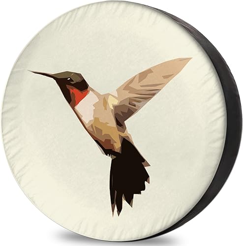 Cubierta para neumático de caravana, colibrí, a prueba de polvo, resistente a la intemperie, ajuste universal para remolque, RV, SUV, camión,