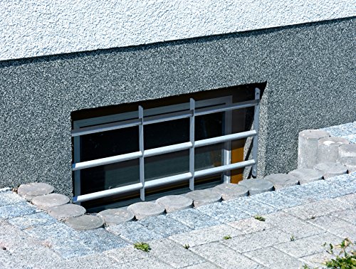 Alberts 553708 Fenstergitter Venlo | ausziehbar | galvanisch blau verzinkt | 450 x 700-1050 mm