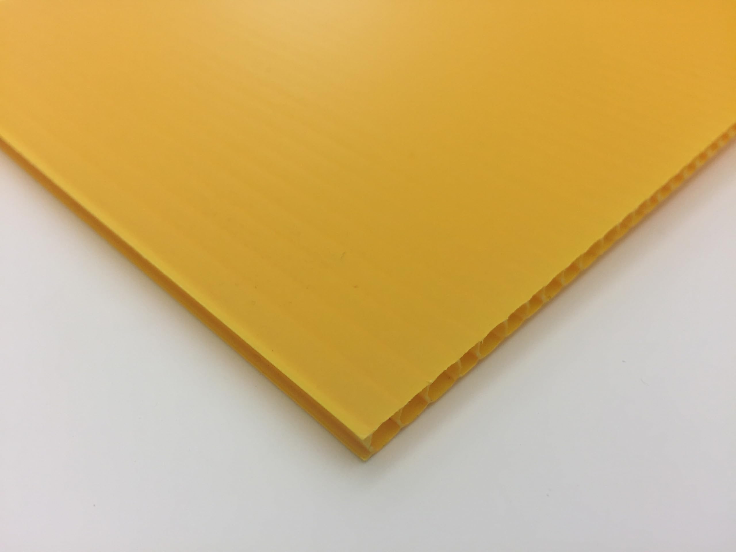 Coroplast Polypropylene Sheet, 18" Length x 24" Width x 5/32" Thick, Yellow (Pack of 1)