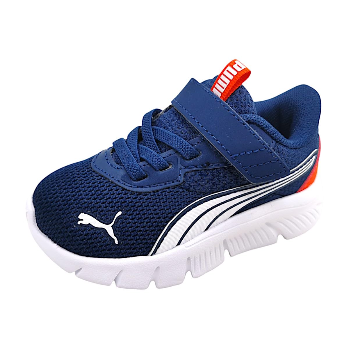Puma Flexfocus Modern AC+ Inf, Sneaker Unisex - Bimbi 0-24, Persian Blue Fierce Red White, 20.5 EU
