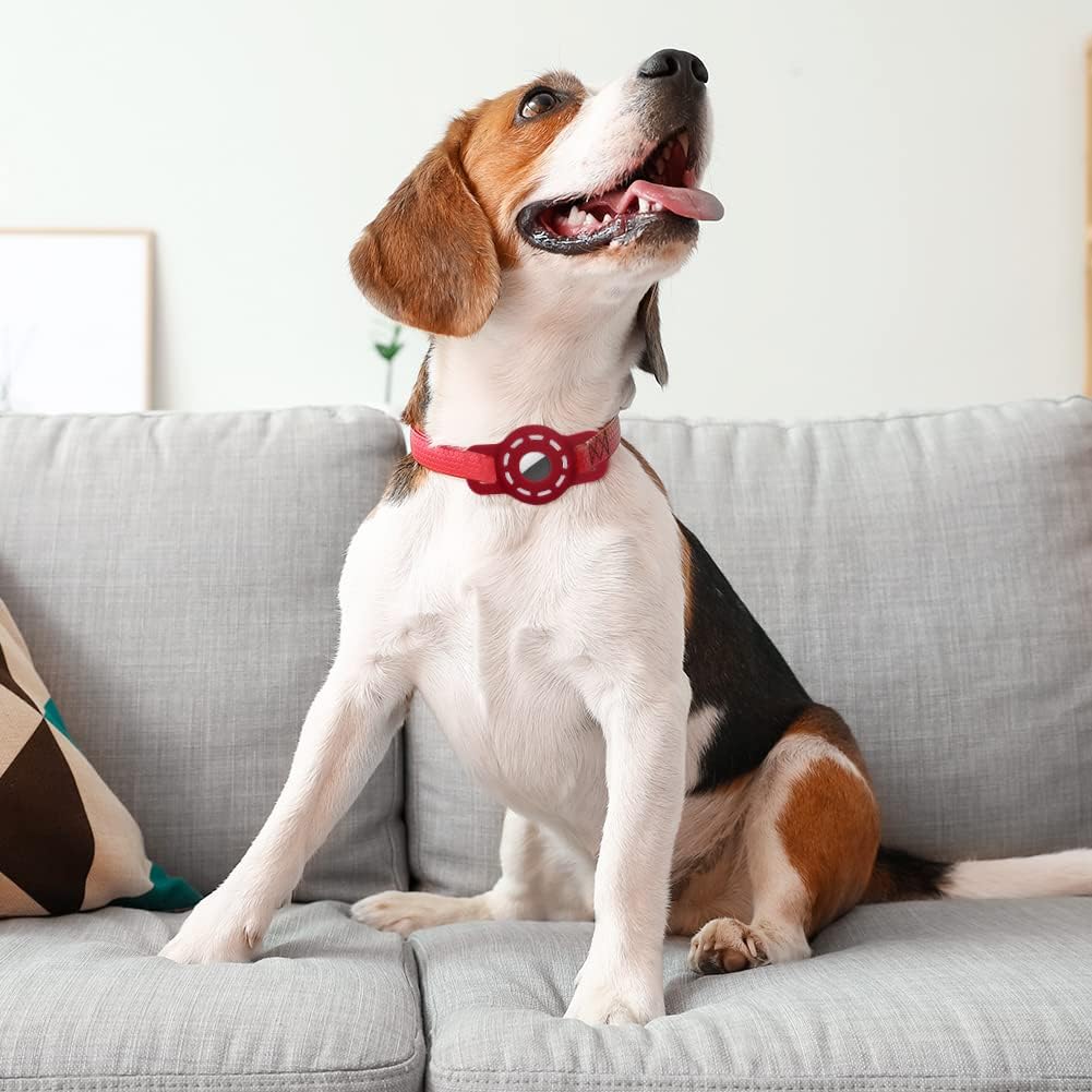 mondotoy 2pack protective case compatible for apple airtags for dog cat collar pet loop holder air tag silicone cover for pet collar