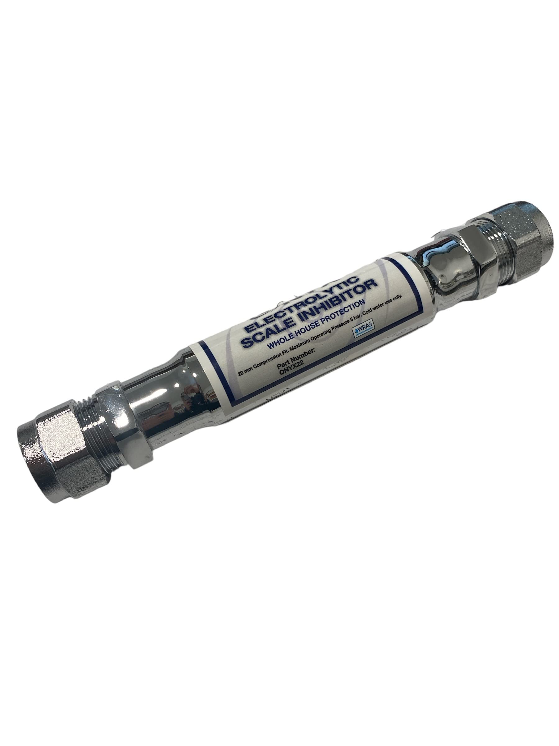 Hanicks 22mm Inline Scale Reducer – Electrolytic Limescale Inhibitor, Compression Fitting, Alternative to Sentinel SESI, Hard Water Protection for Boilers, Cylinders & Pipework