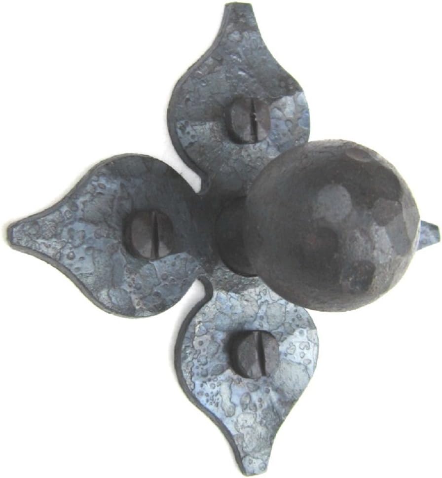 Rustic Spanish Style Spade Wrought Iron Cabinet Knob HK21 (Natural Wax)