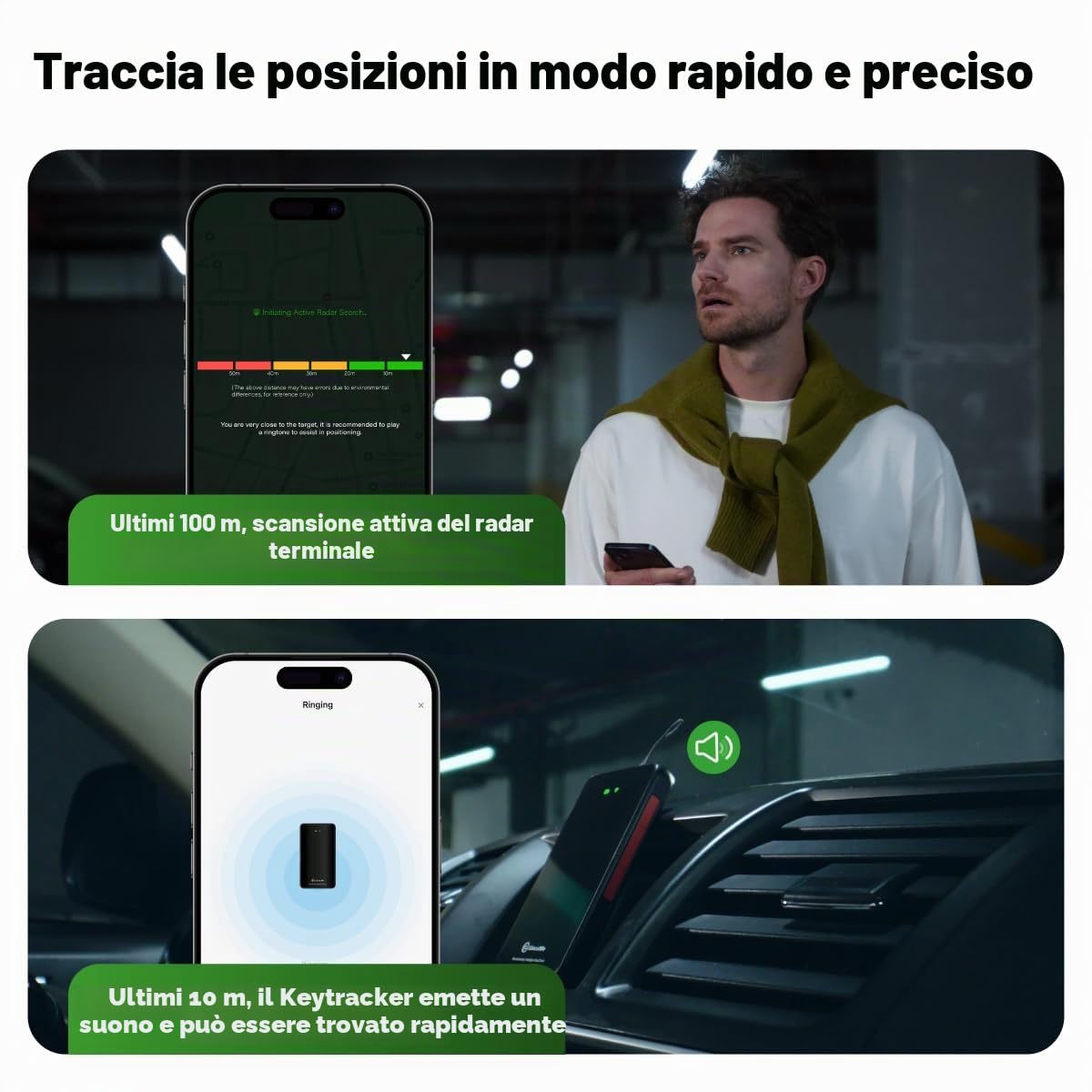 GlocalMe KeyTracker, 4G LTE Global GPS Tracker per bambini, veicoli, bagagli e oggetti di valore, Smart Tag con GPS, AGPS, LBS, Bluetooth, Wi-Fi e tecnologie di localizzazione del radar attivo,