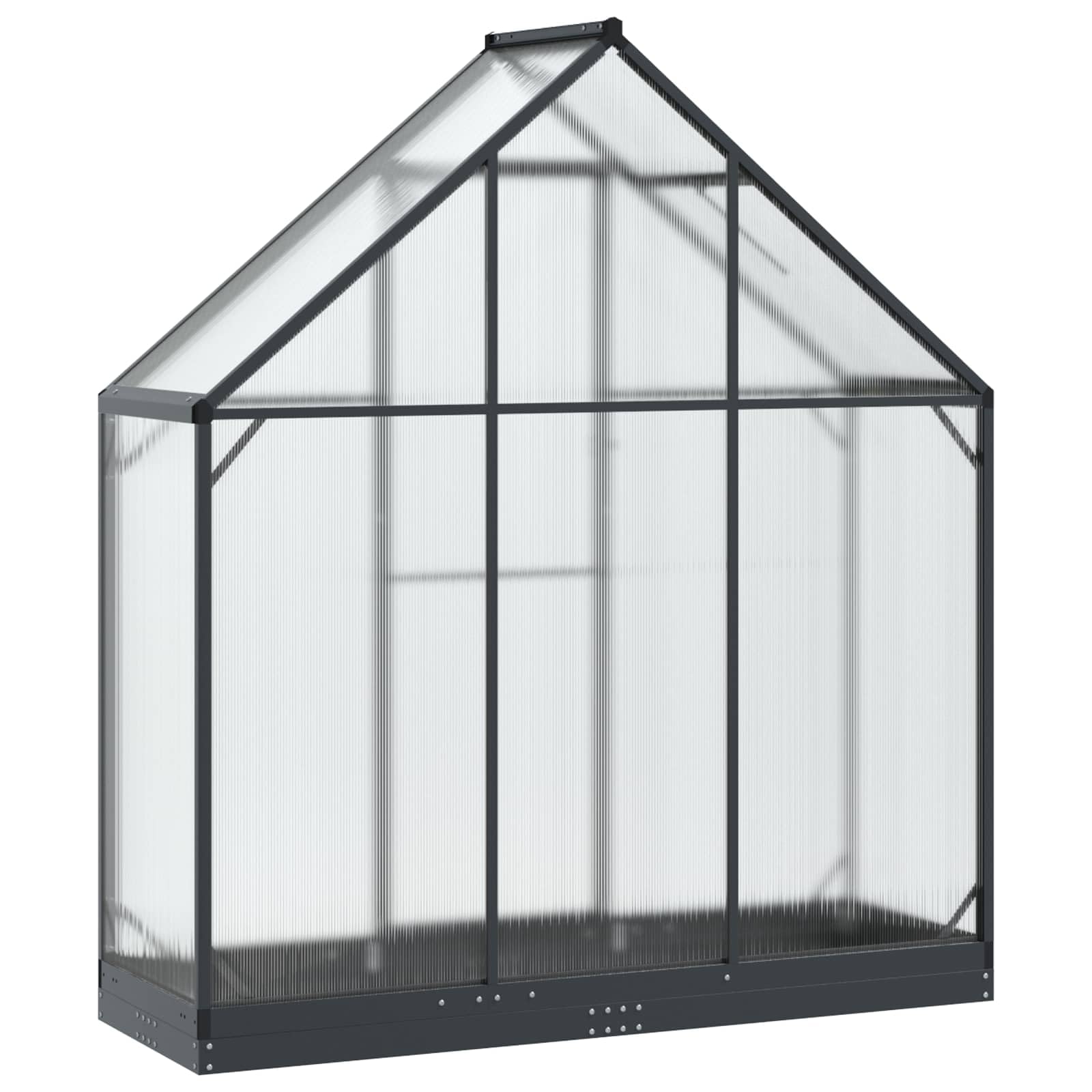 Szklarnia ogrodowa, antracytowa, z aluminium i ocynkowanej stali, 183,5 x 63,5 x 207 cm, z drzwiami i zamkiem, odporna na warunki atmosferyczne, elastyczna szklarnia na pomidory, na balkon