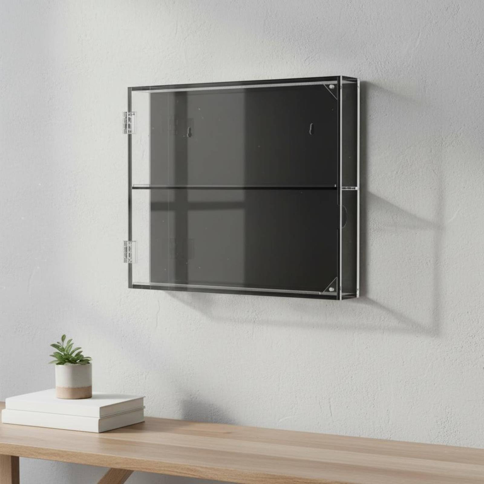 Vitrine Cartes Acrylique Boîte Présentation Coffret Exposition Cadre en Acrylique Dur et Cristallin Protection des Cartes Contre la Décoloration , Vertical 3 Niveaux
