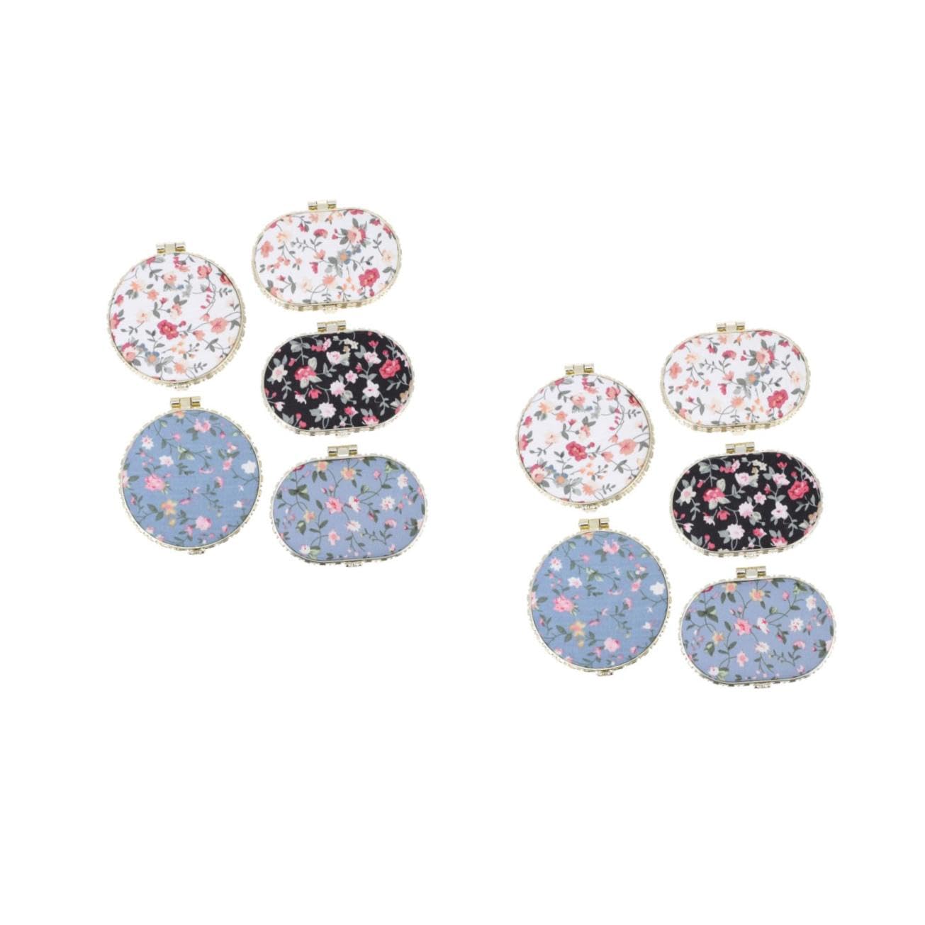 VICASKY 2 Set Specchietto Makeup Portatile Con Design Doppio Per Include E Ovali Vari 5 Pezzi * 2