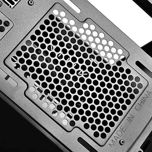 SilverStone SST-LD01B Lucid Mini Tower Micro ATX Custodia per computer, alta prestazione del flusso d'aria silenzioso, 3x vetro temperato