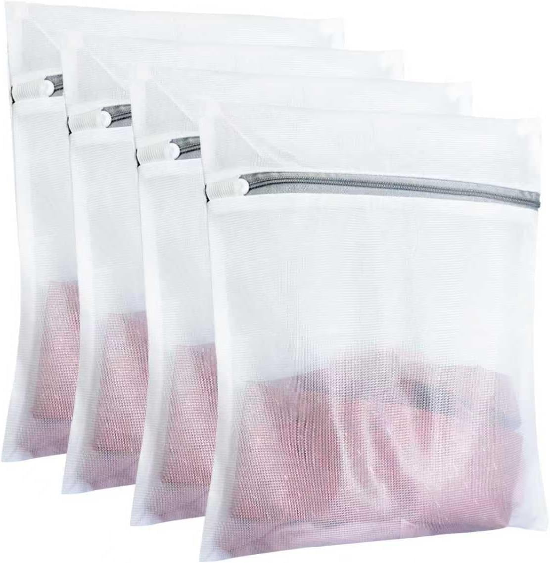 4Pcs Mesh Laundry Bags Durable Delicate Laundry Bag for College Dorm Travel Family and Apartment Dwellers 12x16 Inches