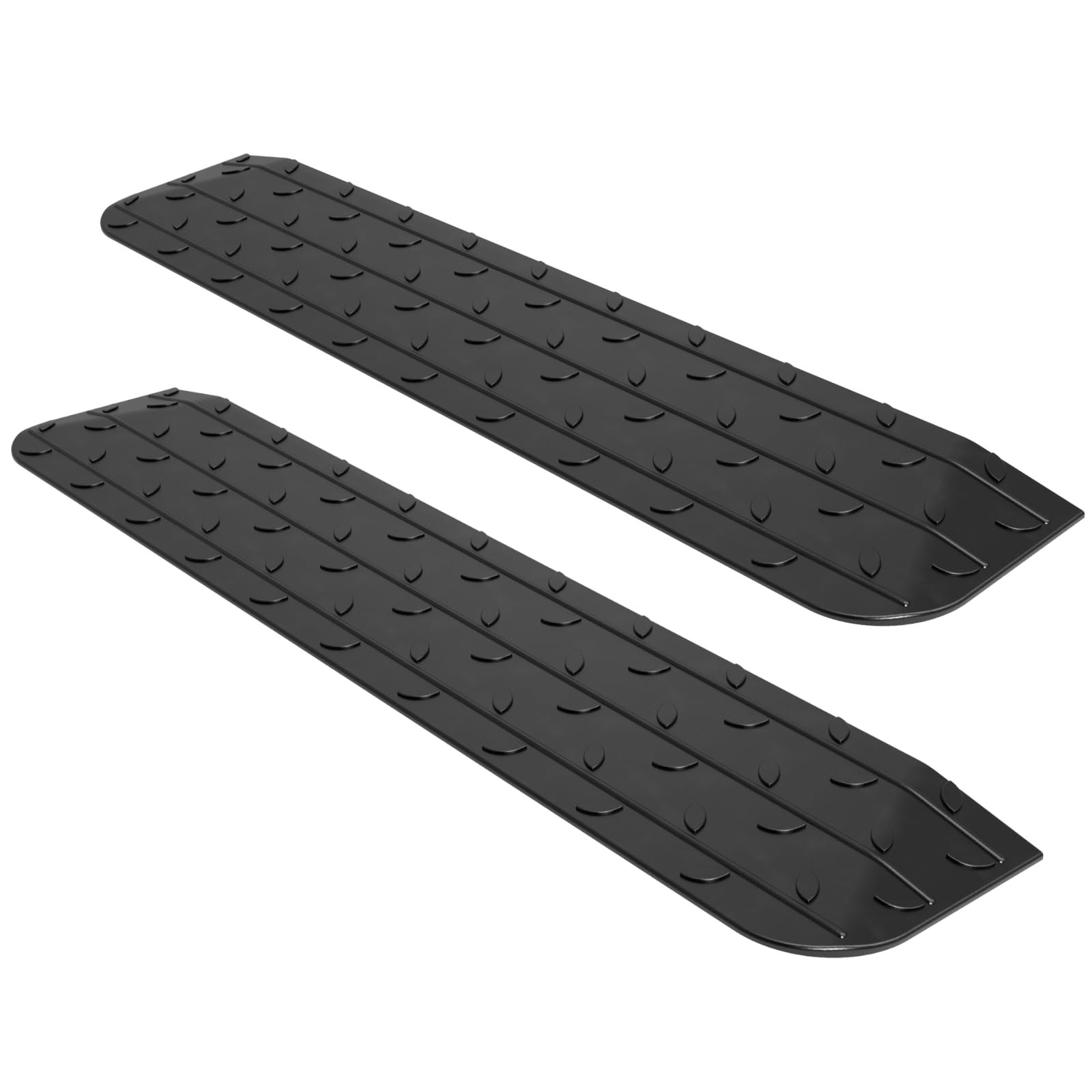 VILBLE 1" Door Threshold Ramp, Rise Rubber Threshold Ramps, Anti-Slip Doorway Ramps, Entry Ramps for Wheelchairs, Scooters, Trolley, Curbs (2 Pack)