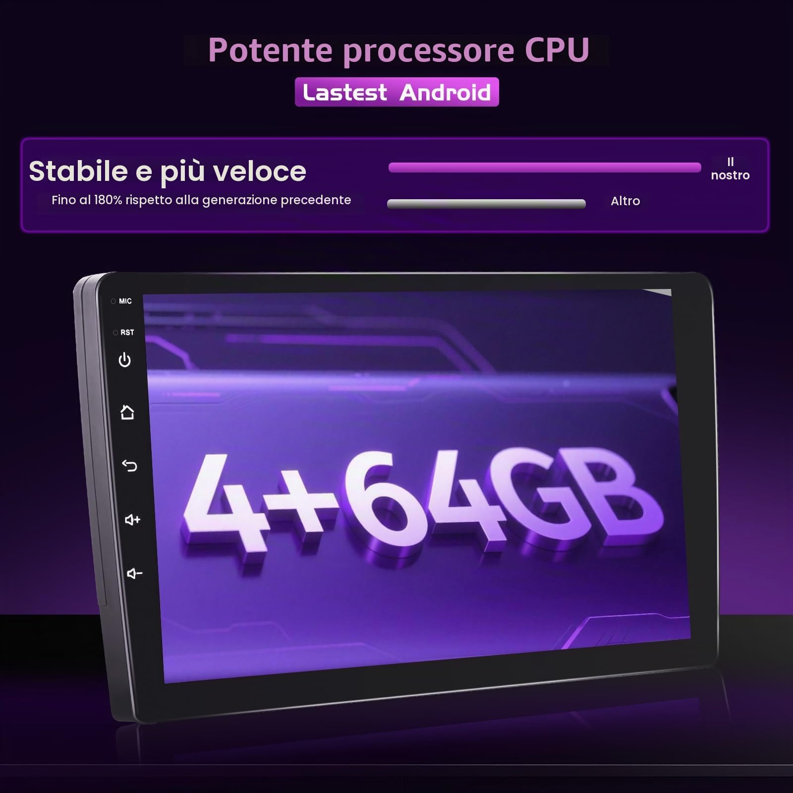 4+64GB Android Autoradio per Opel Astra H, Zafira B, Corse C D Wireless Carplay Android Auto, 9 Pollici IPS Touch Screen Radio con Bluetooth 5.0/GPS/Telecamera posteriore/FM/WiFi/SWC