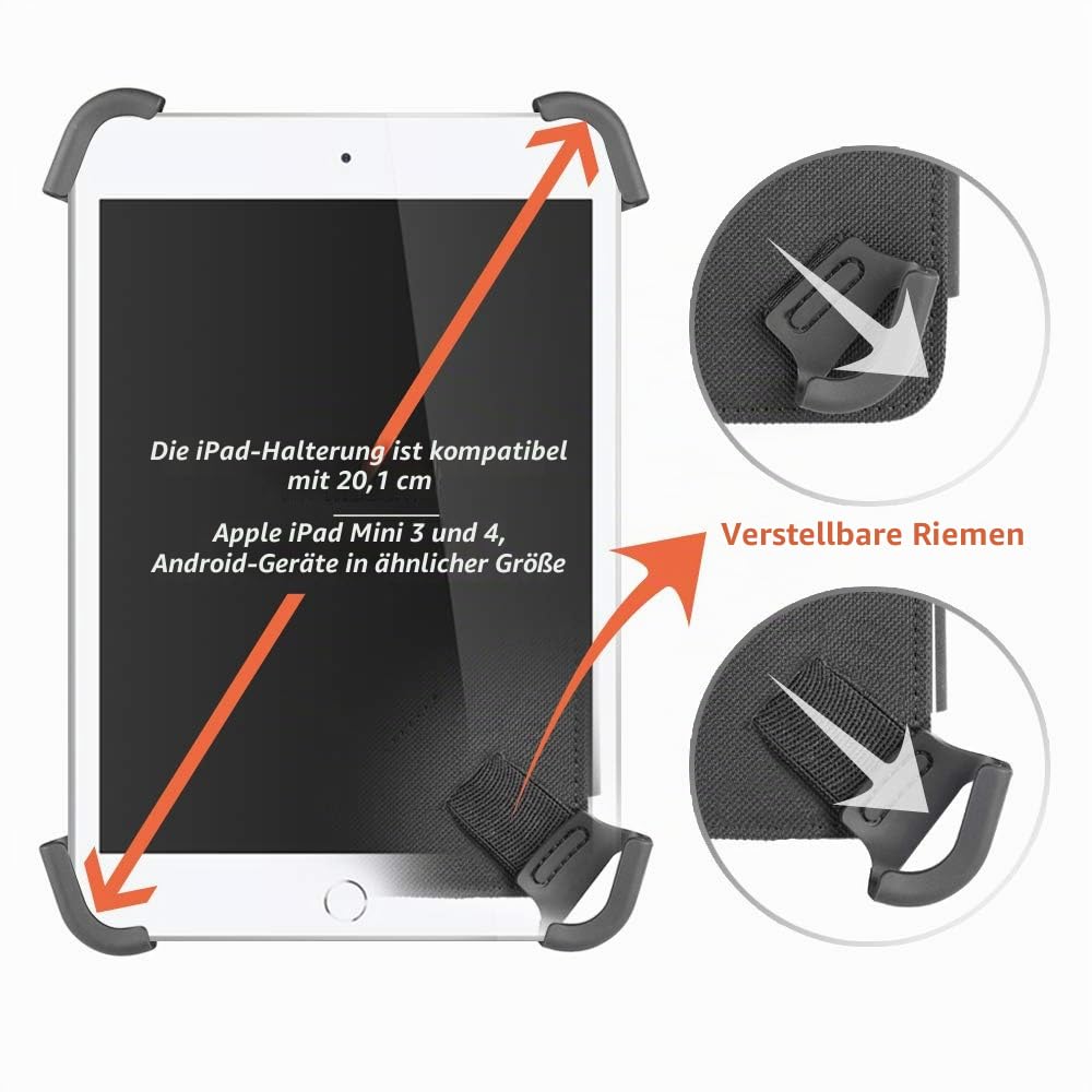 Pilot Kniebrett mit Aluminium-Klemmbrett Kompatibel mit Apple iPad mini 3 und 4, Android-Geräten ähnlich Größe