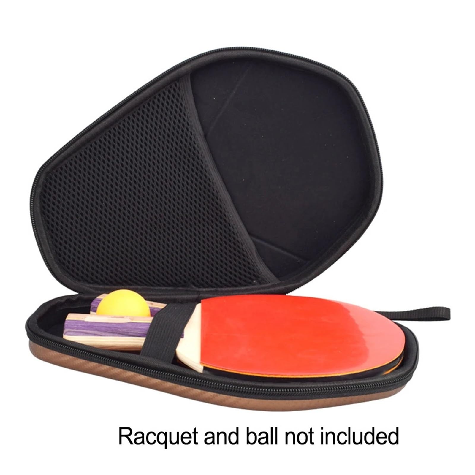 Tischtennisschlägertasche Pingpong Paddel Schläger Tasche Tischtennis Schläger Tasche Pingpong Paddel Lagerung Tasche Wasserdichte Tragbare Tischtennis Ausrüstung Doppelter Tischtennissack(Black)